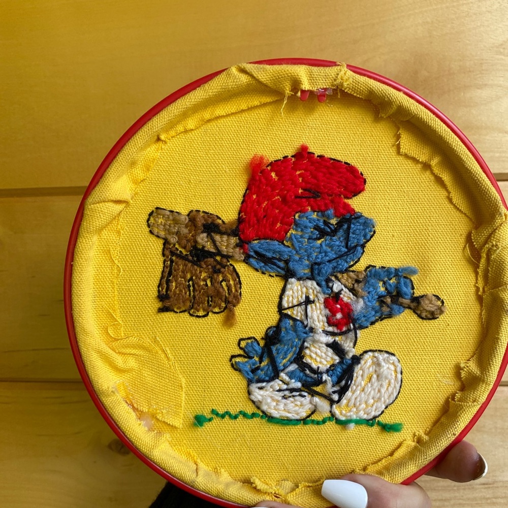 3/$30 🌟 Baseball Smurf needlepoint - Picture 5 of 5